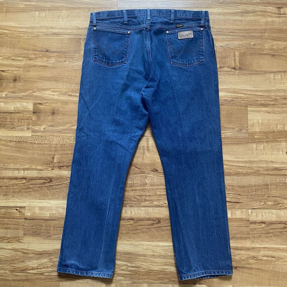 VTG 90s Wrangler Men's 42x32 Cowboy Cut Straight Leg Denim Blue Jeans Western